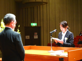 市民会館いわつき 東武医学技術専門学校「第49回入学式」